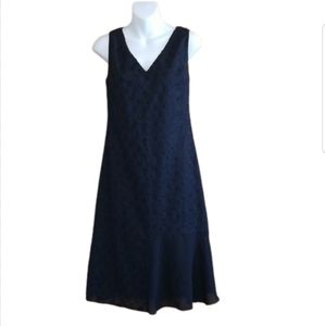 Vintage Lucille Chang Embroidered Midi Dress Size Medium